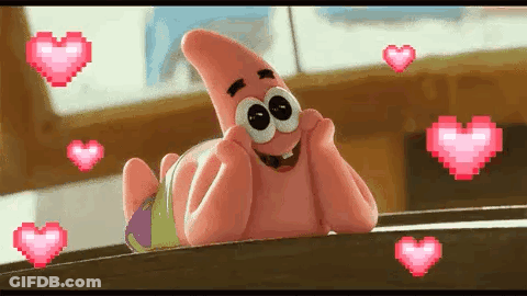 Patrick Star Lying On Rock GIF