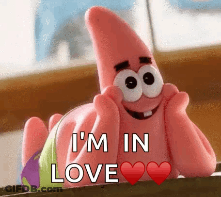 Patrick Star Lying With Hands On Face GIF