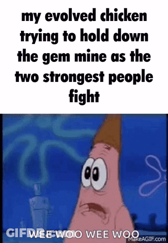 Patrick Star Making Chicken Meme GIF