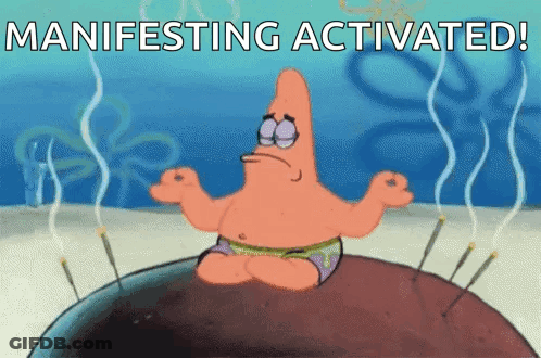 Patrick Star Meditating Manifesting Activated GIF