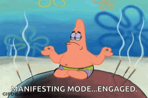 Patrick Star Meditating Manifesting Mode Engaged GIF