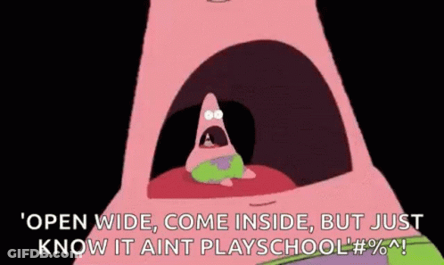 Patrick Star Open Wide Come Inside GIF