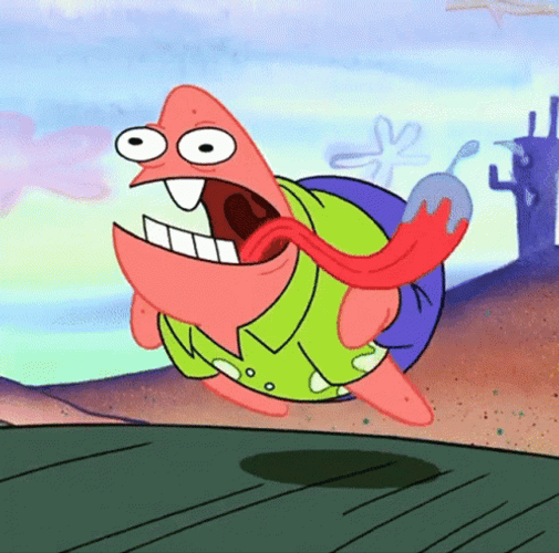 Patrick Star Rabid Running GIF