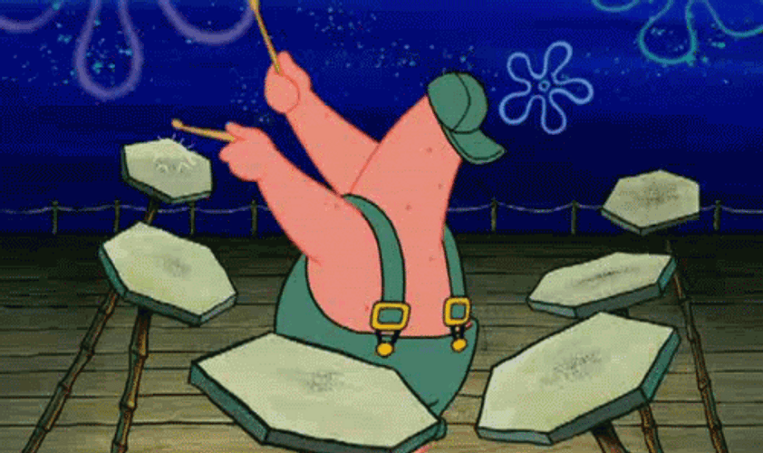 Patrick Star Rimshot GIF