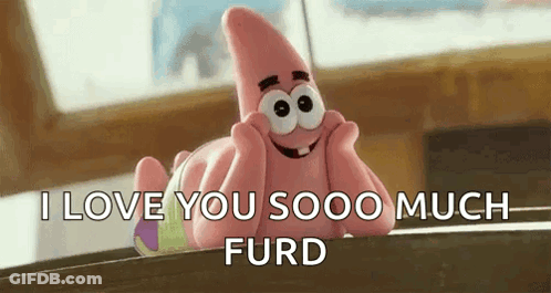 Patrick Star Saying I Love You GIF