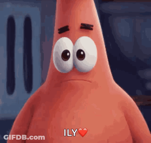 Patrick Star Saying I Love You GIF