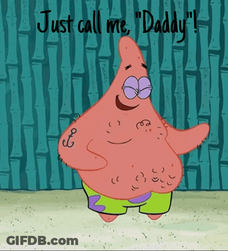 Patrick Star Saying Just Call Me GIF