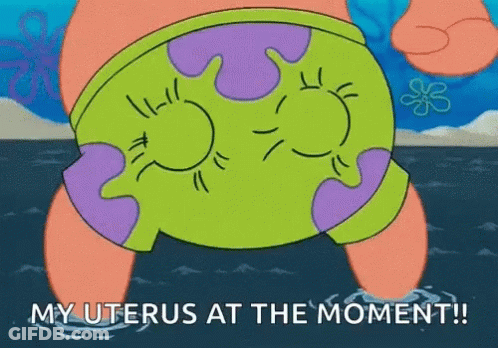 Patrick Star Saying My Uterus GIF