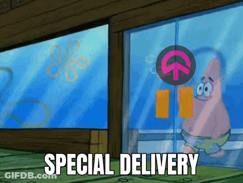Patrick Star Says Special Delivery GIF
