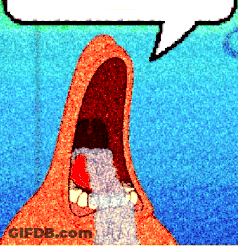 Patrick Star Screaming With Speech Bubble GIF