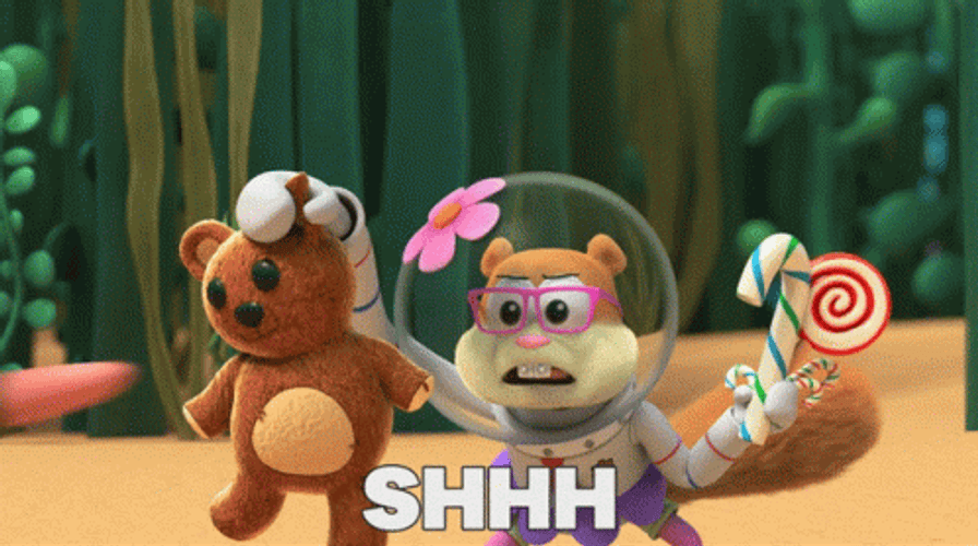 Patrick Star Shhh GIF