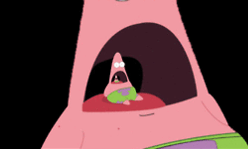 Patrick Star Shocked Loop GIF