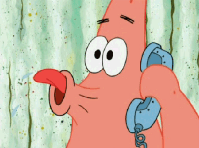 Patrick Star Silly Telephone Call GIF