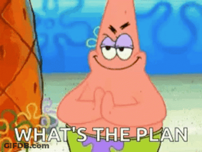Patrick Star Sinister Plan GIF