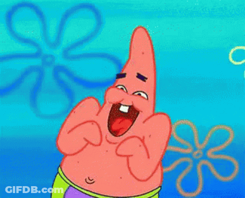 Patrick Star Smiling Funny Face GIF