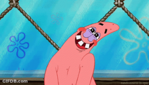 Patrick Star Smiling With Mouth Wide Open GIF