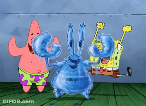 Patrick Star Spongebob And Mr. Krabs From Spongebob Squarepants Are Dancing GIF
