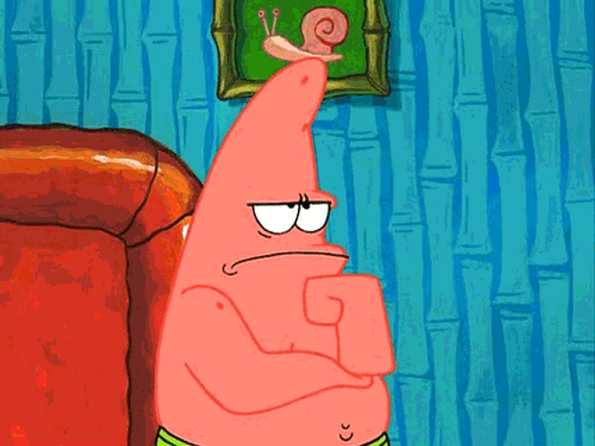 Patrick Star SpongeBob Squarepants Thinking GIF