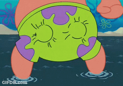 Patrick Star Standing In Ocean GIF
