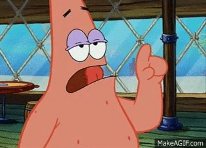 Patrick Star Sudden Sleep While Ordering GIF