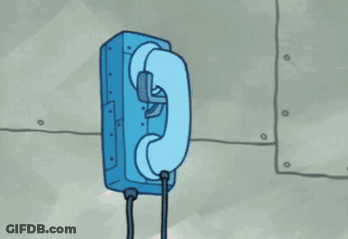 Patrick Star Talking On Blue Phone GIF