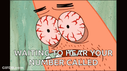 Patrick Star Waiting For Number Called GIF