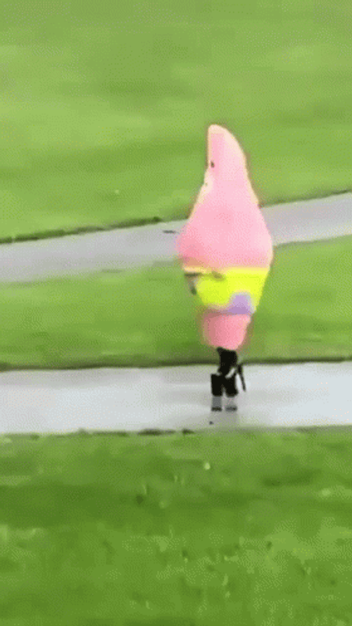 Patrick Star Walking With Heels GIF