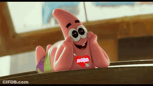 Patrick Star Wearing Amour Shirt GIF