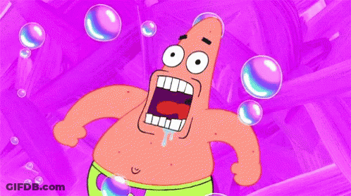 Patrick Star With Bubbles GIF