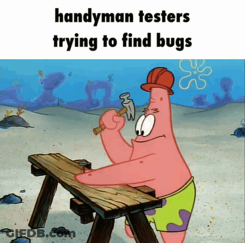 Patrick Star Working On Picnic Table GIF