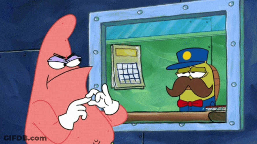 Patrick Starfish Hand Glove Smack GIF
