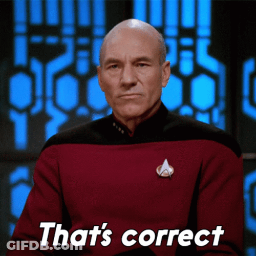 Patrick Stewart That's Correct GIF