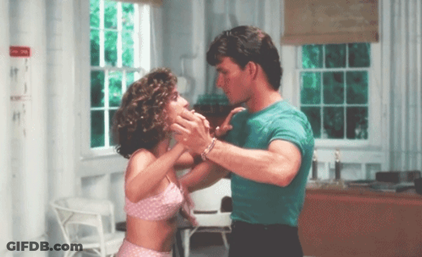 Patrick Swayze Jennifer Grey Dirty Dancing Partners GIF