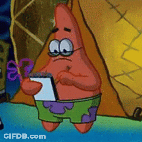Patrick Write That Down GIF