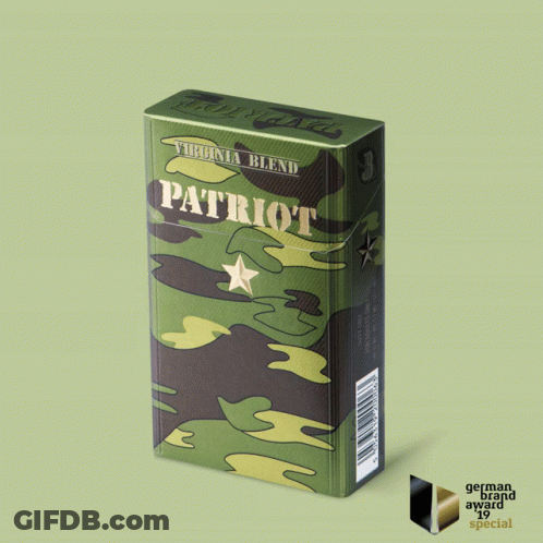 Patriot Cigarettes Pack With Star GIF