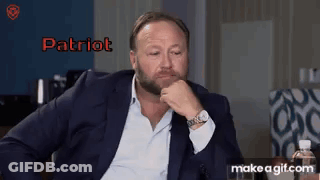 Patriot Man In Suit Hand On Chin GIF