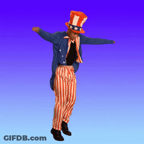 Patriotic Dancing Happy Guy GIF