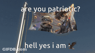 Patriotic Flag Saying Hell Yes I Am GIF