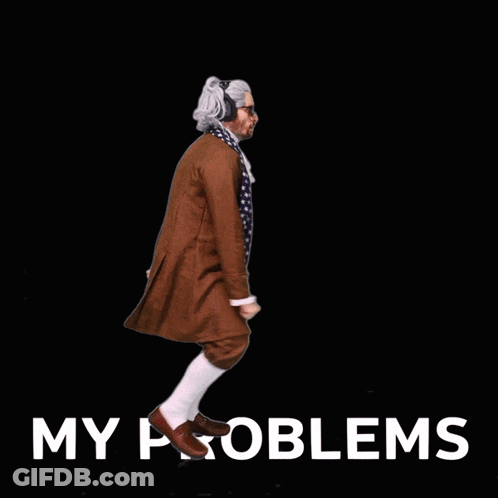 Patriotic Man Jumping Saying My Problems GIF