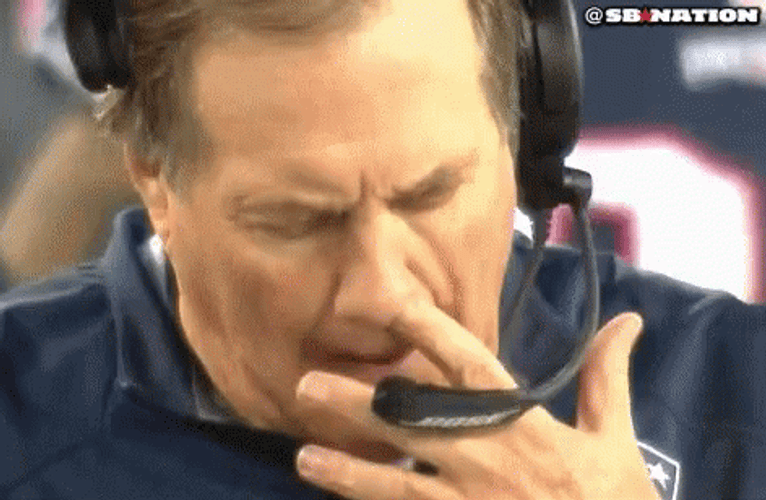 Patriots Bill Belichick Picking His Nose GIF