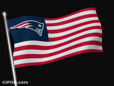 Patriots Flag Waving On Black Background GIF