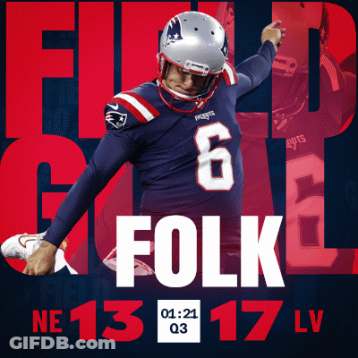 Patriots Football Player Field Goal Folk Poster GIF
