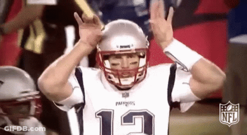 Patriots Football Player Funny Face Hands In Air GIF