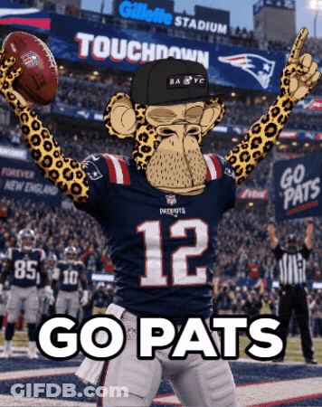 Patriots Football Player Holding Football Go Pats GIF