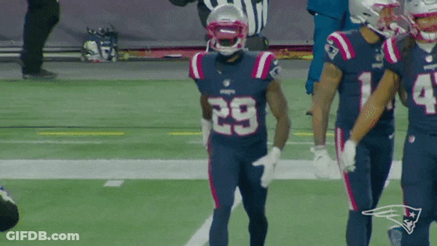 Patriots Justin Bethel Throwing The Ball GIF