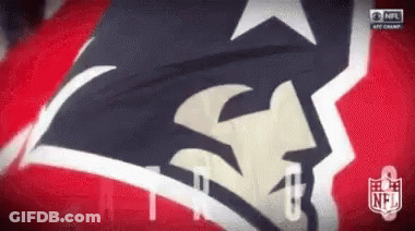 Patriots Logo On Red And White Background GIF