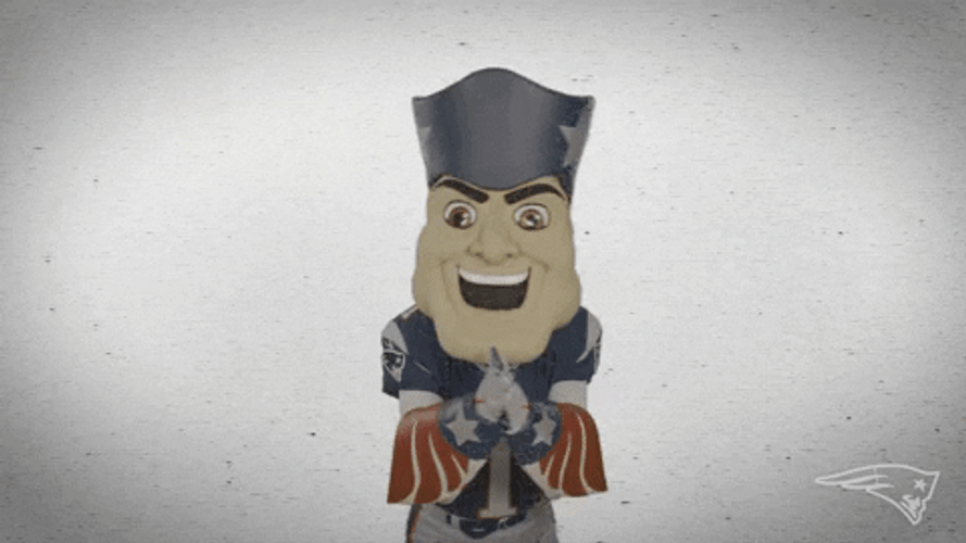 Patriots Mascot Pat Patriot Birdman Hand Rub GIF