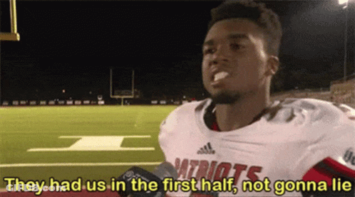 Patriots Player Talking To Reporter GIF