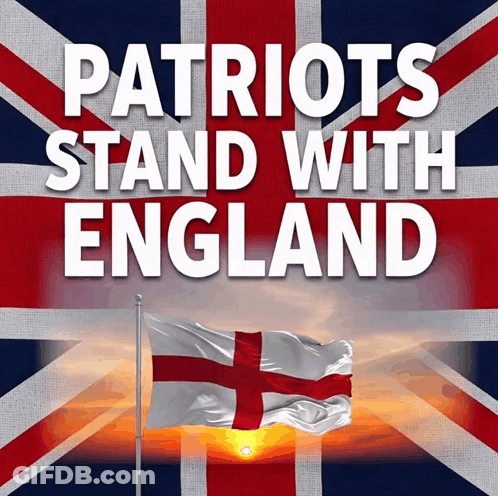 Patriots Stand With England Flag Poster GIF