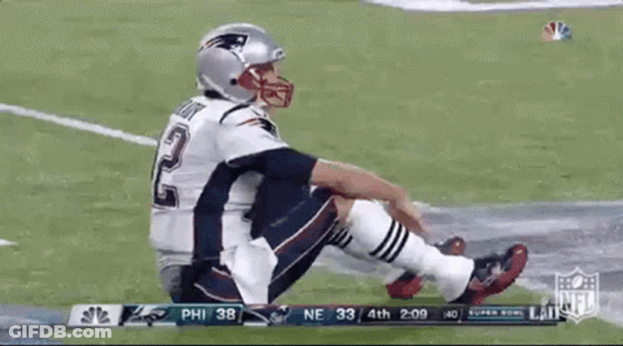 Patriots Tom Brady Sitting On The Field GIF